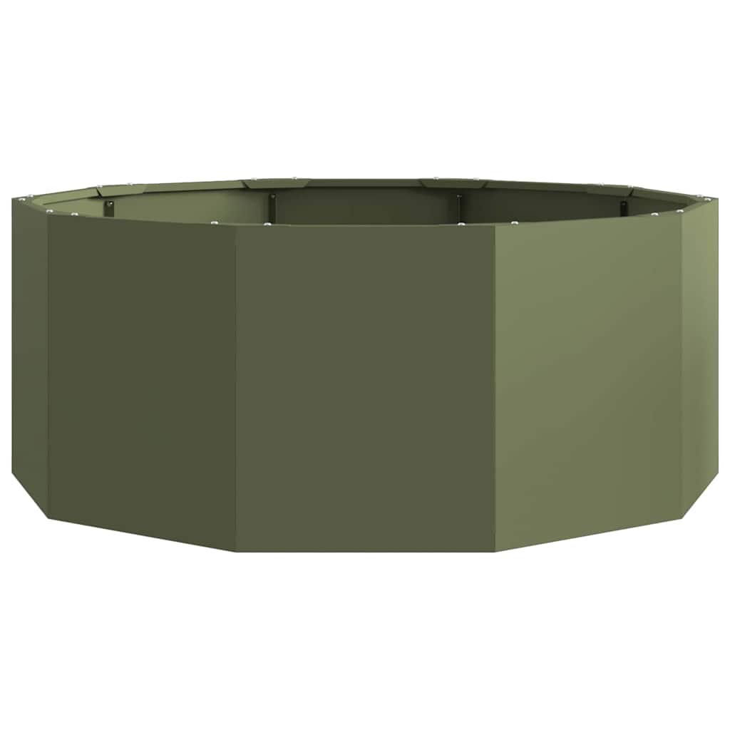 Plantekassed Olivengrønn 90 x 90 x 35 cm Stål