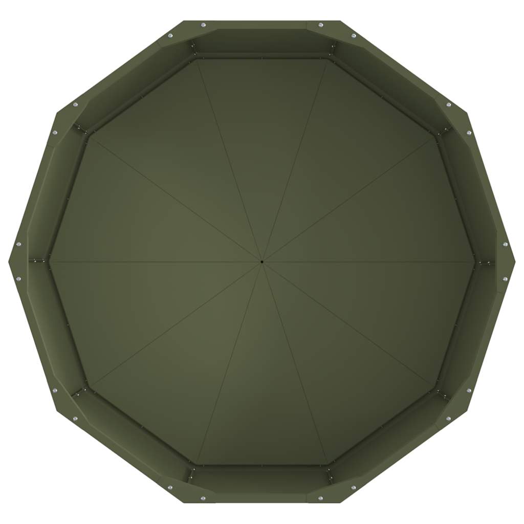 Plantekassed Olivengrønn 90 x 90 x 35 cm Stål