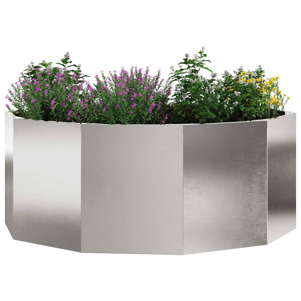 Plantekassed sølv 90 x 90 x 35 cm Rustfritt Stål