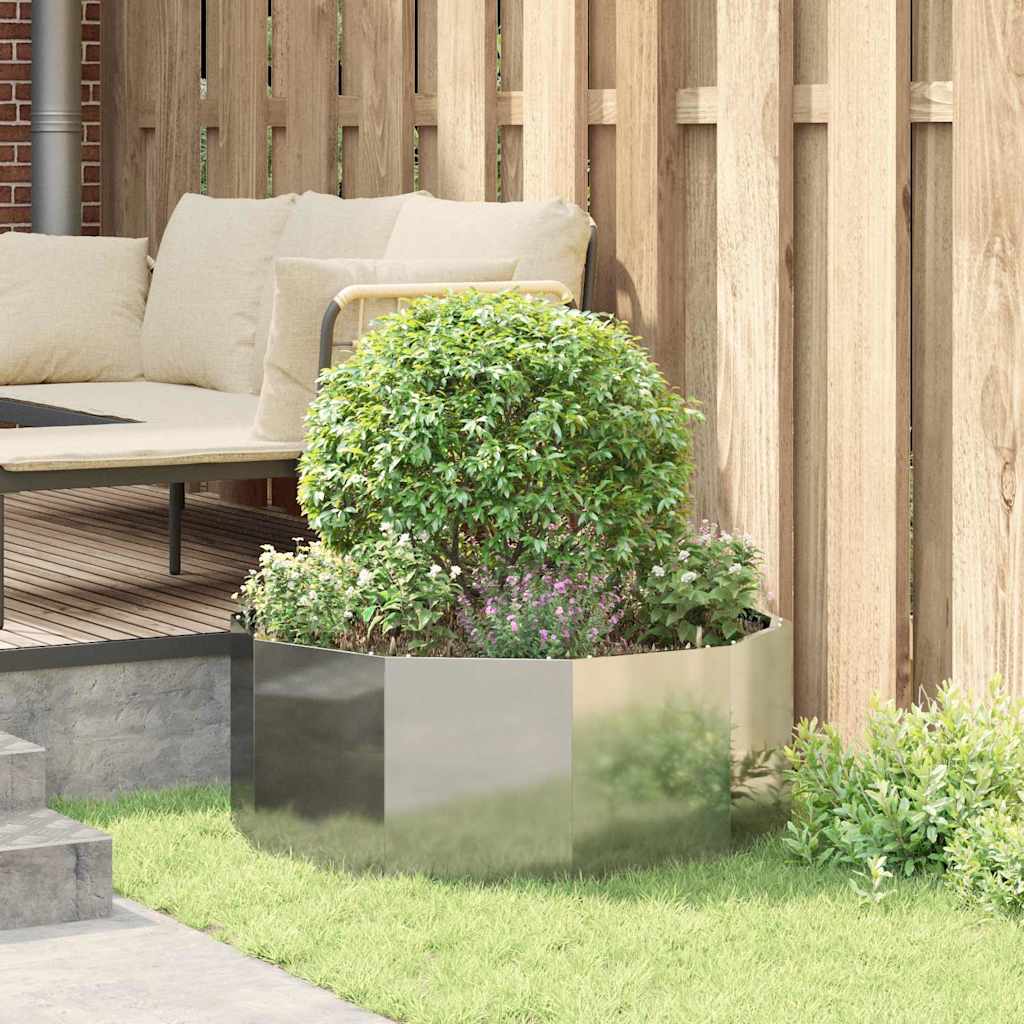 Plantekassed sølv 90 x 90 x 35 cm Galvanisert Stål
