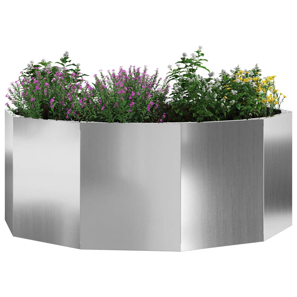 Plantekassed sølv 90 x 90 x 35 cm Galvanisert Stål