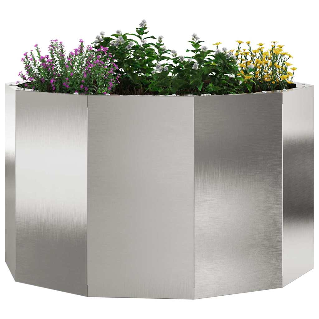 Plantekassed sølv 60 x 60 x 35 cm Rustfritt Stål