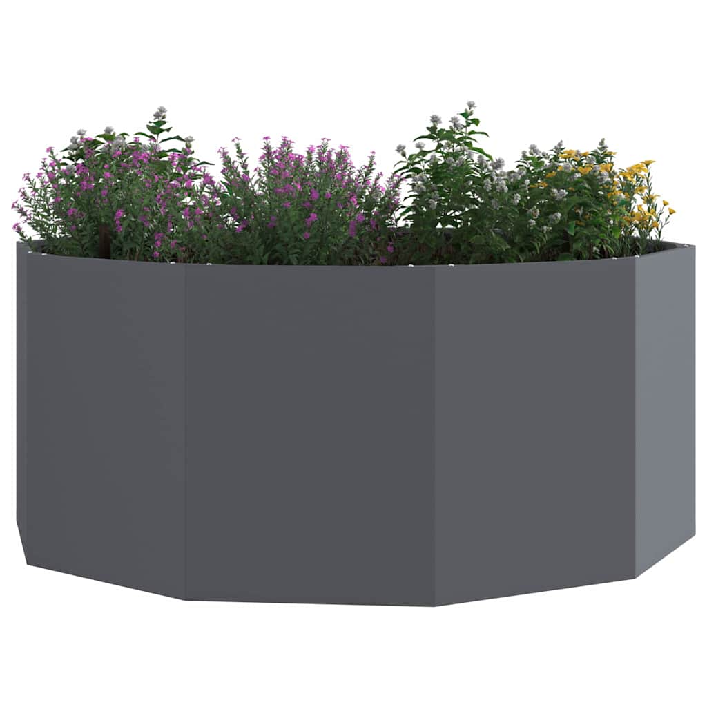 Plantekassed Antrasitt 120 x 120 x 50 cm Stål
