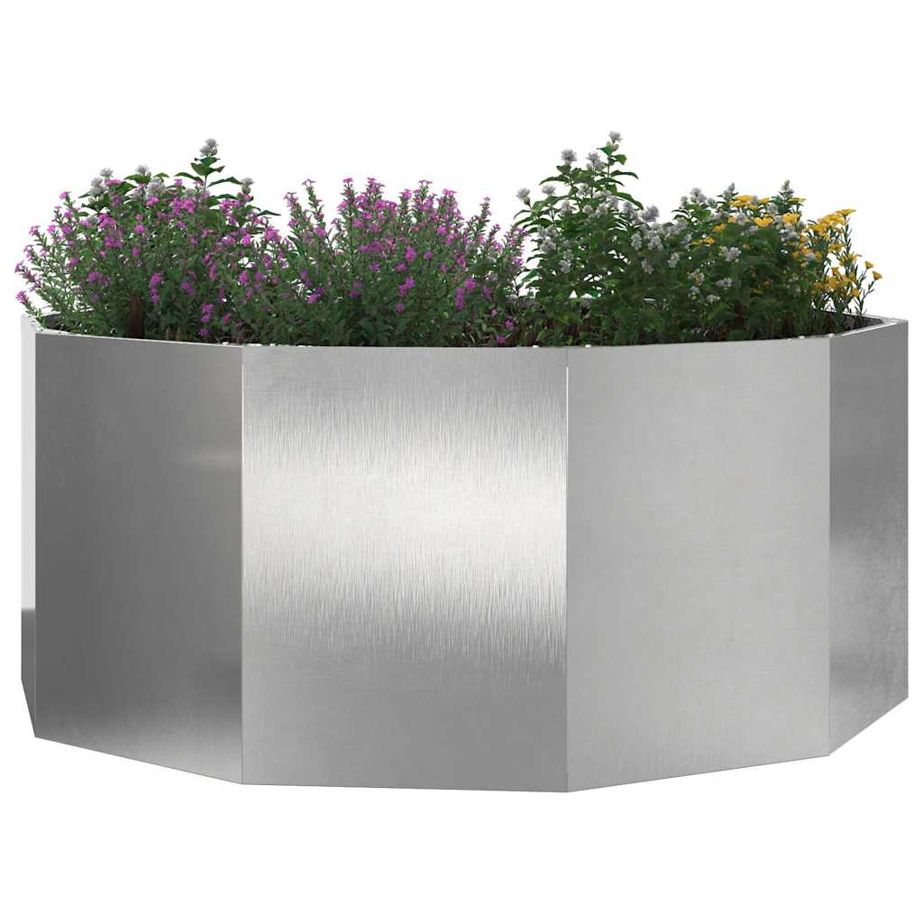 Plantekassed sølv 120 x 120 x 50 cm Rustfritt Stål