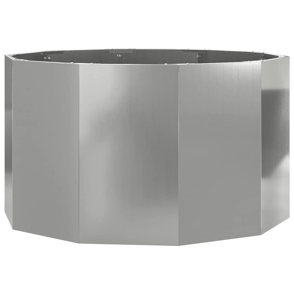 Plantekassed sølv 90 x 90 x 50 cm Galvanisert Stål