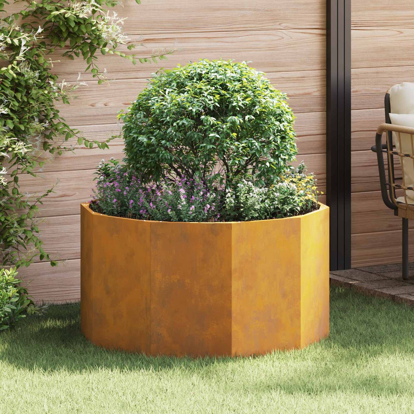 Plantekassed Rusten 90 x 90 x 50 cm Cortenstål