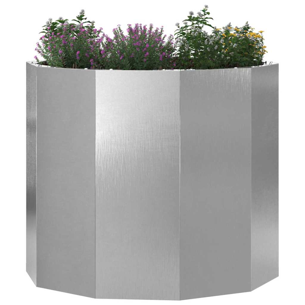 Plantekassed sølv 60 x 60 x 50 cm Rustfritt Stål
