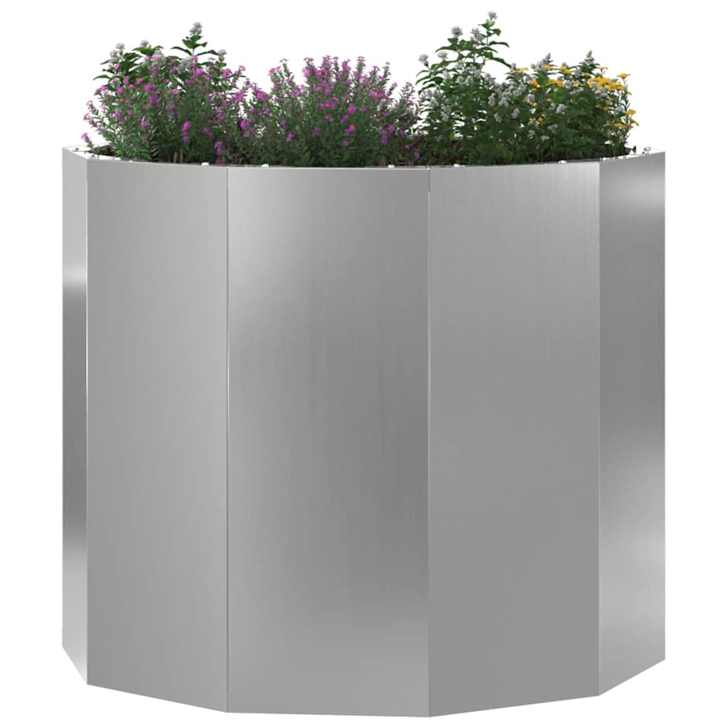 Plantekassed sølv 60 x 60 x 50 cm Galvanisert Stål