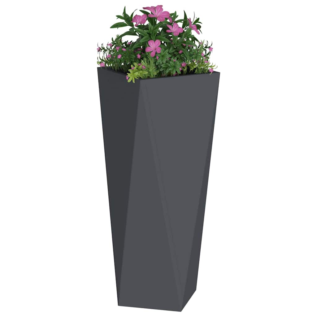 Plantekassed Antrasitt 30 x 30 x 75 cm Stål