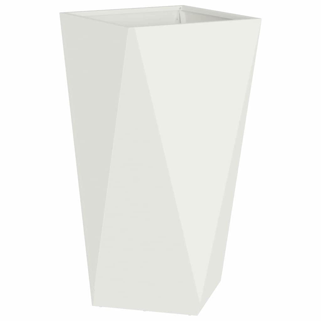 Plantekassed 2 pcs Hvit 40 x 40 x 75 cm Stål