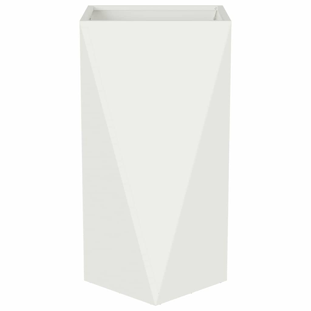 Plantekassed 2 pcs Hvit 40 x 40 x 75 cm Stål