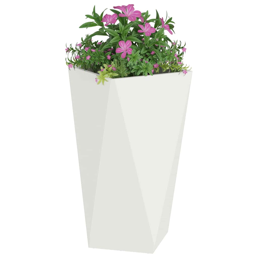 Plantekassed 2 pcs Hvit 40 x 40 x 75 cm Stål