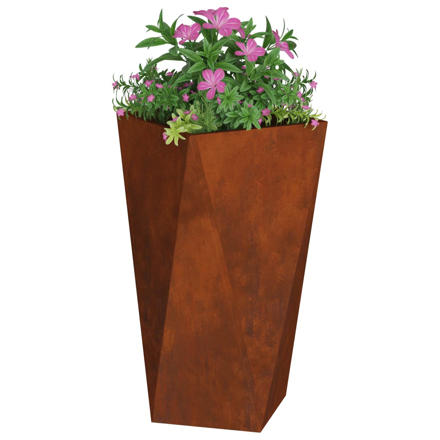 Plantekassed 2 pcs Rusten 40 x 40 x 75 cm Cortenstål