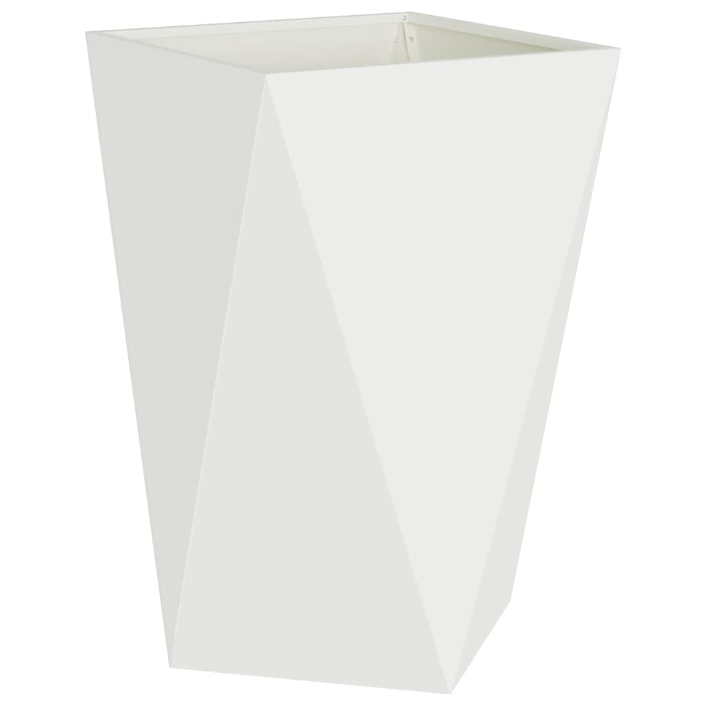Plantekassed 2 pcs Hvit 50 x 50 x 75 cm Stål