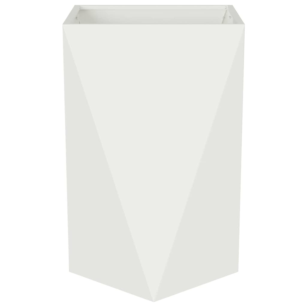 Plantekassed 2 pcs Hvit 50 x 50 x 75 cm Stål