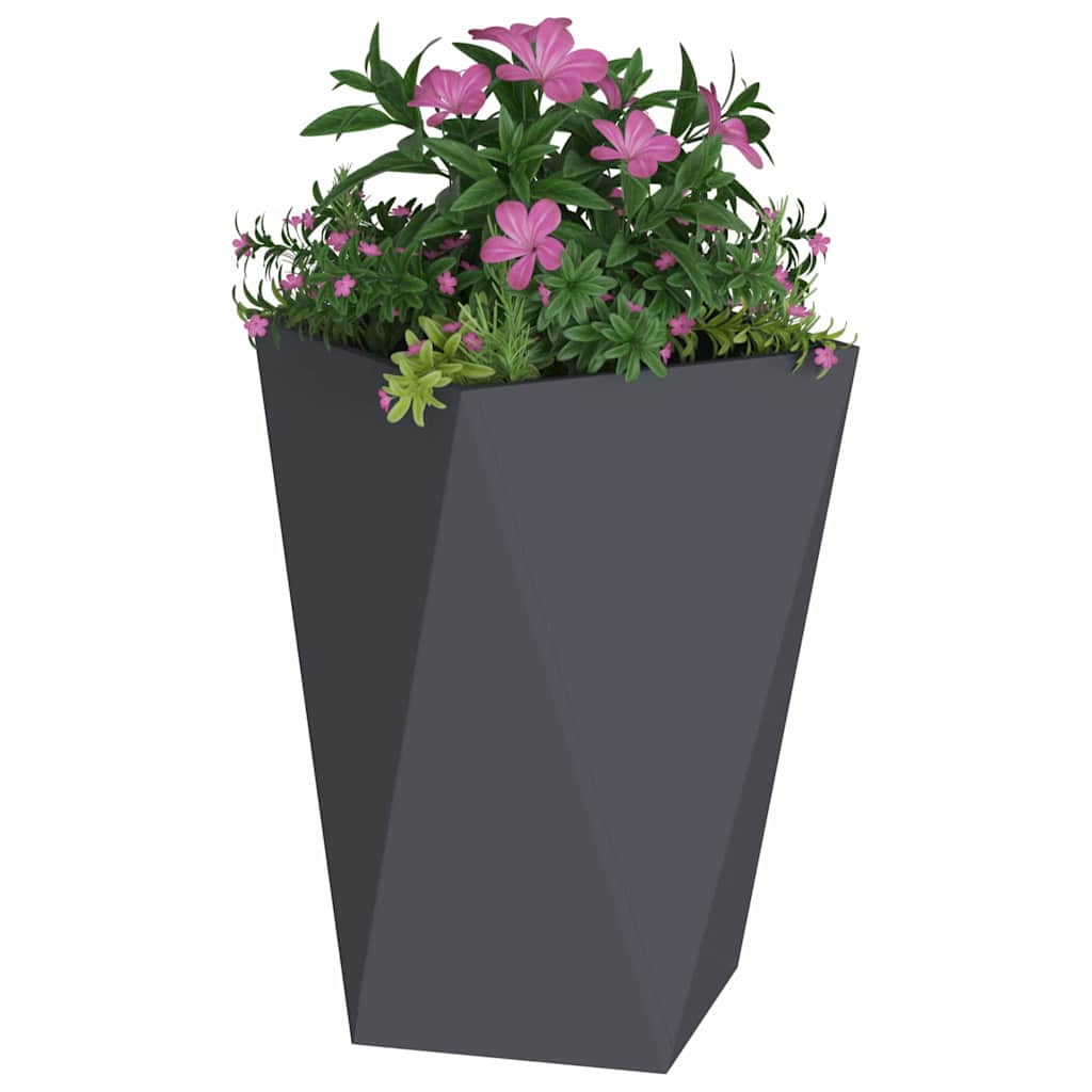 Plantekassed 2 pcs Antrasitt 50 x 50 x 75 cm Stål