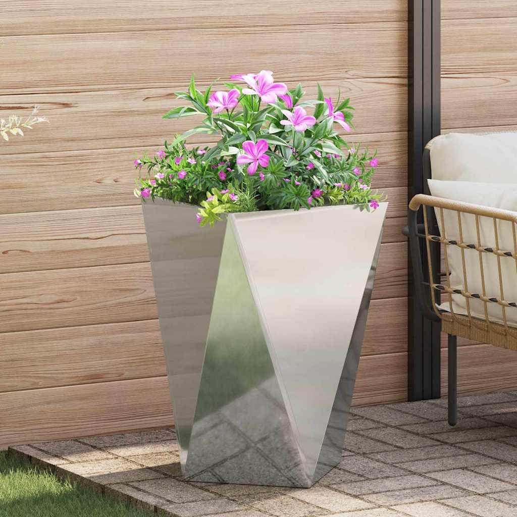 Plantekassed sølv 50 x 50 x 75 cm Galvanisert Stål