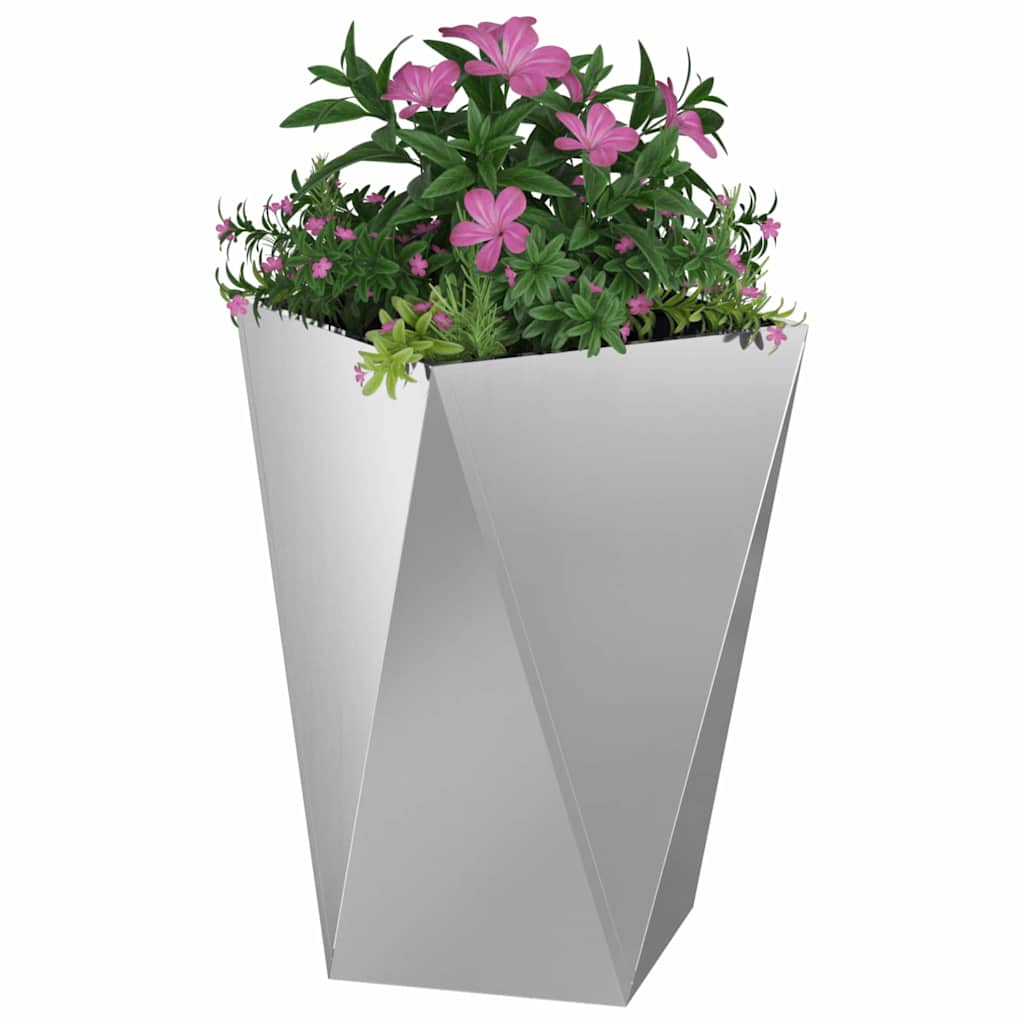Plantekassed sølv 50 x 50 x 75 cm Galvanisert Stål