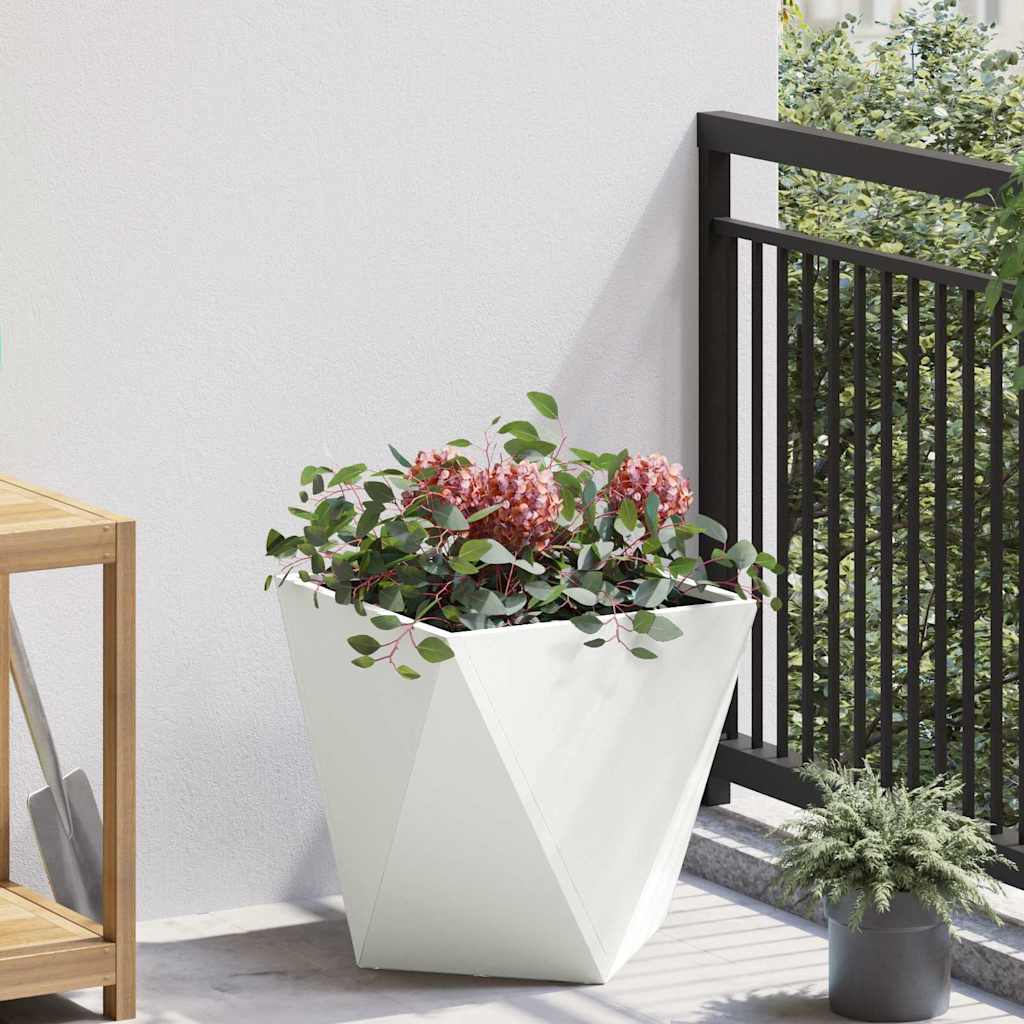 Plantekassed Hvit 40 x 40 x 40 cm Stål