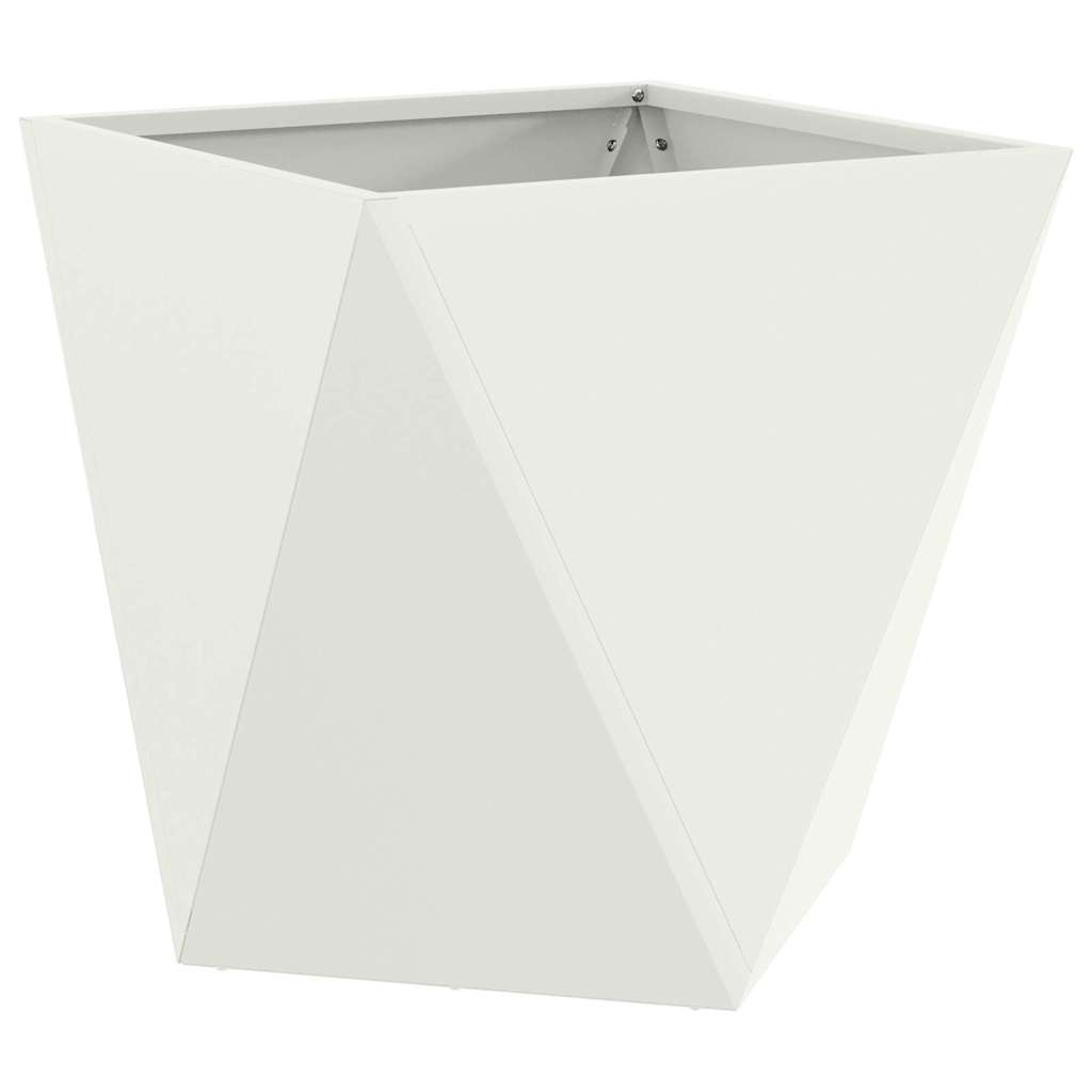 Plantekassed 2 pcs Hvit 40 x 40 x 40 cm Stål