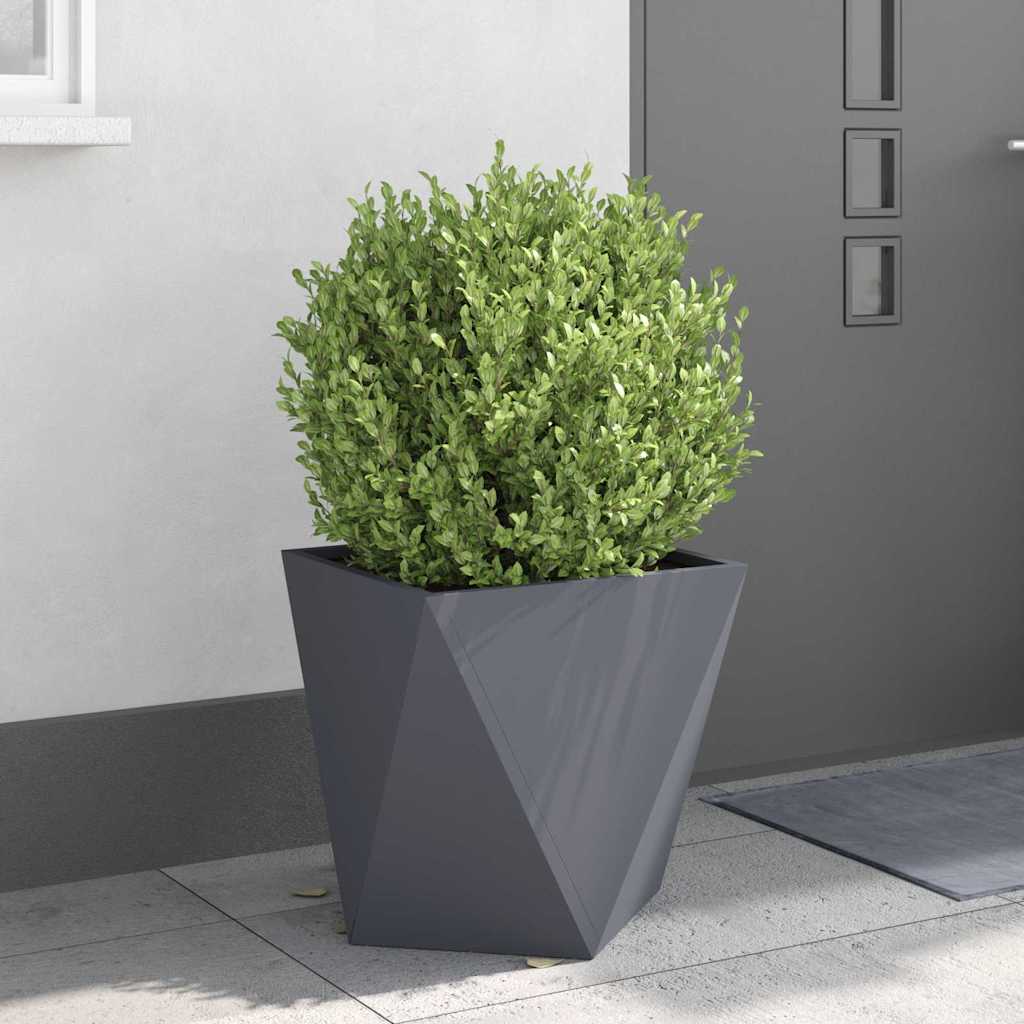 Plantekassed 2 pcs Antrasitt 50 x 50 x 50 cm Stål