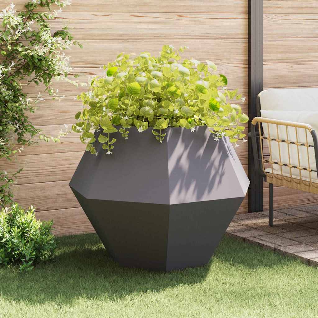 Plantekassed 2 pcs Svart 100 x 100 x 80 cm Stål
