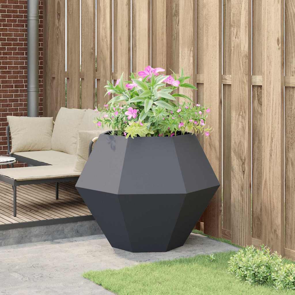 Plantekassed Antrasitt 100 x 100 x 80 cm Stål