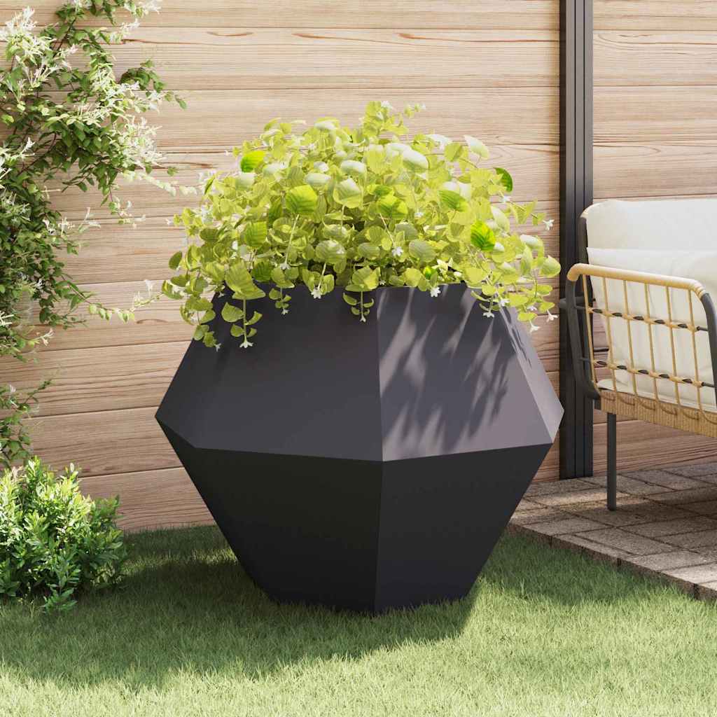 Plantekassed 2 pcs Antrasitt 100 x 100 x 80 cm Stål