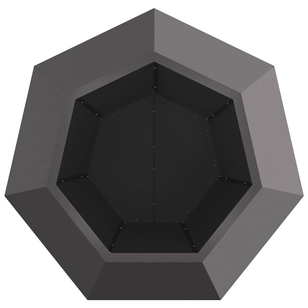 Plantekassed Svart 75 x 75 x 60 cm Stål