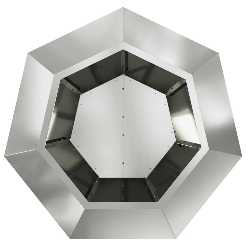 Plantekassed sølv 75 x 75 x 60 cm Galvanisert Stål