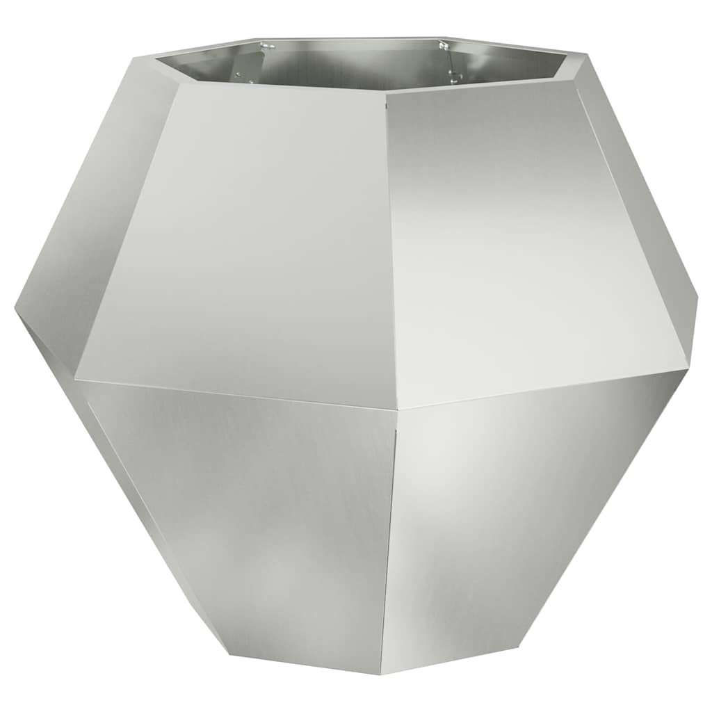 Plantekassed 2 pcs sølv 75 x 75 x 60 cm Galvanisert Stål