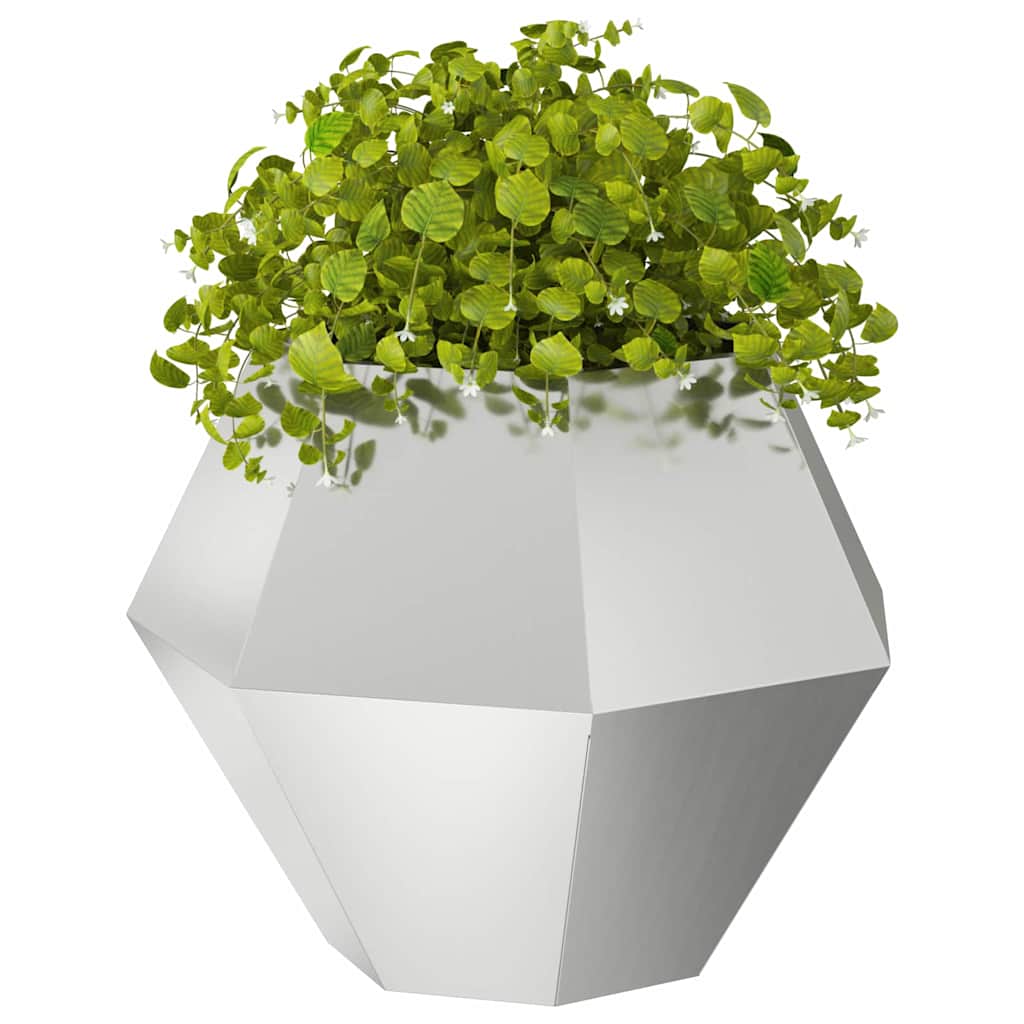 Plantekassed 2 pcs sølv 75 x 75 x 60 cm Galvanisert Stål