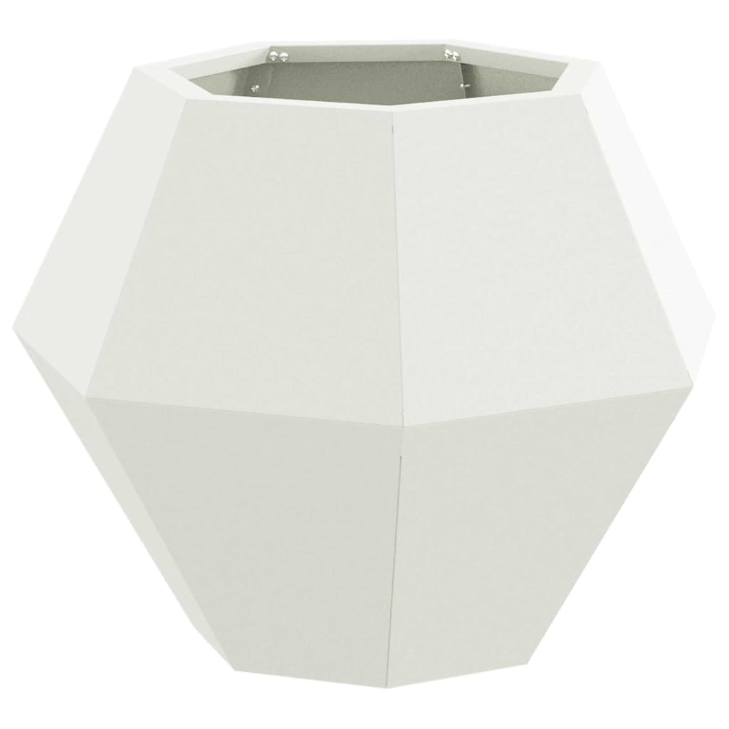 Plantekassed 2 pcs Hvit 50 x 50 x 40 cm Stål