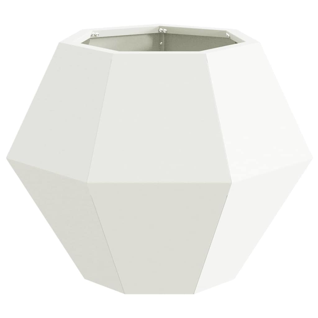 Plantekassed 2 pcs Hvit 50 x 50 x 40 cm Stål