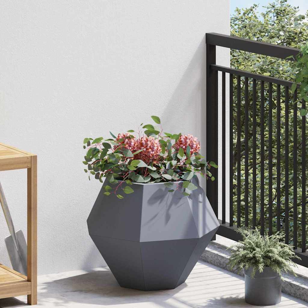 Plantekassed 2 pcs Antrasitt 50 x 50 x 40 cm Stål