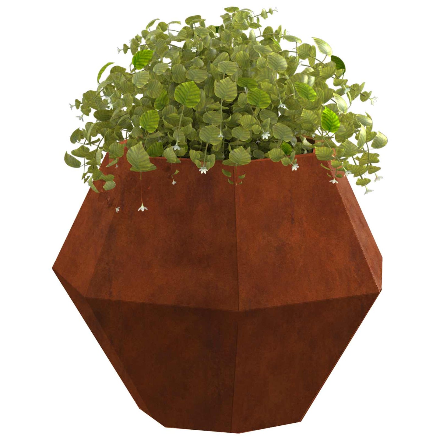 Plantekassed 2 pcs Rusten 50 x 50 x 40 cm Cortenstål