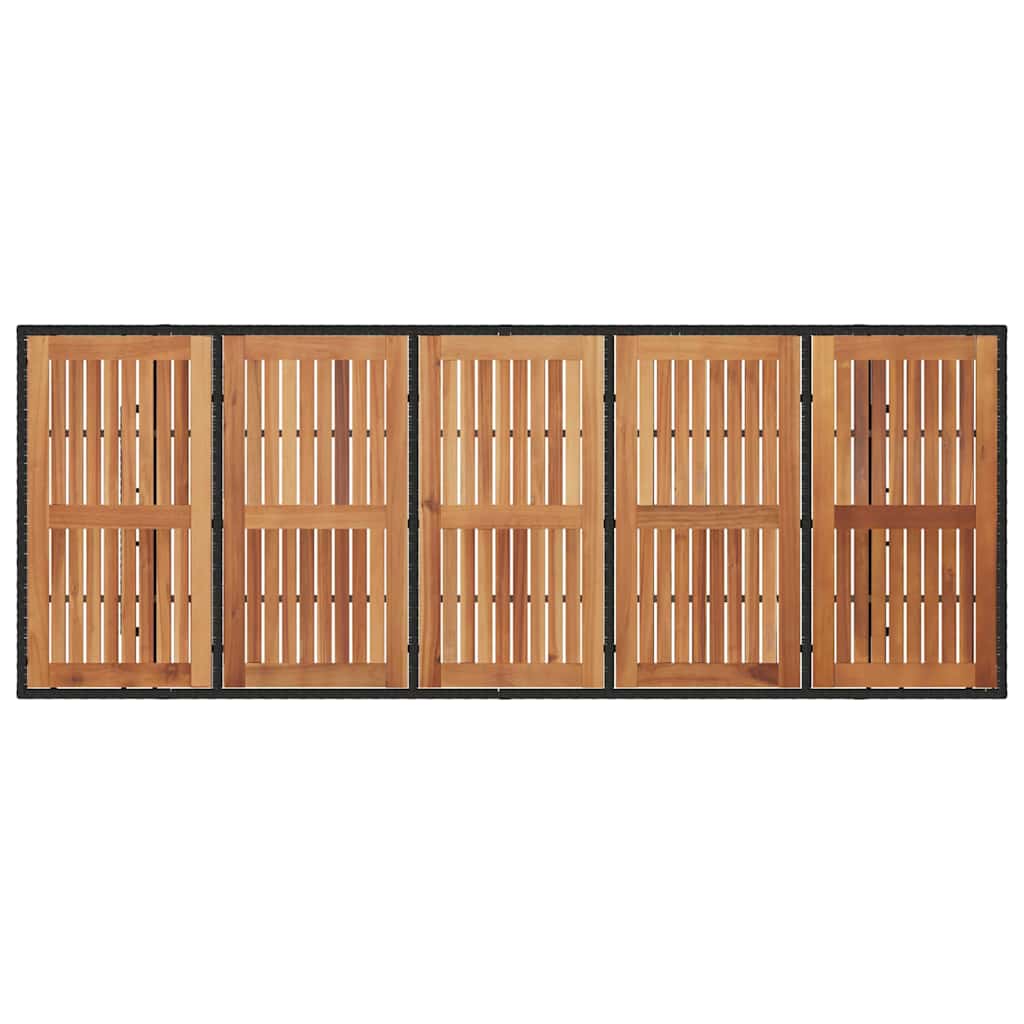 Hage Spisegruppe 11 pcs Svart polyrotting
