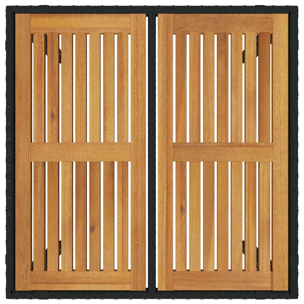Hage Spisegruppe 3 pcs Svart og Brun polyrotting