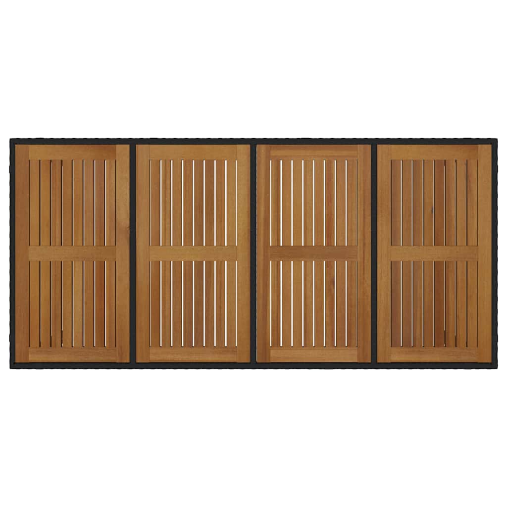 Hage Spisegruppe 9 pcs Svart og Brun polyrotting