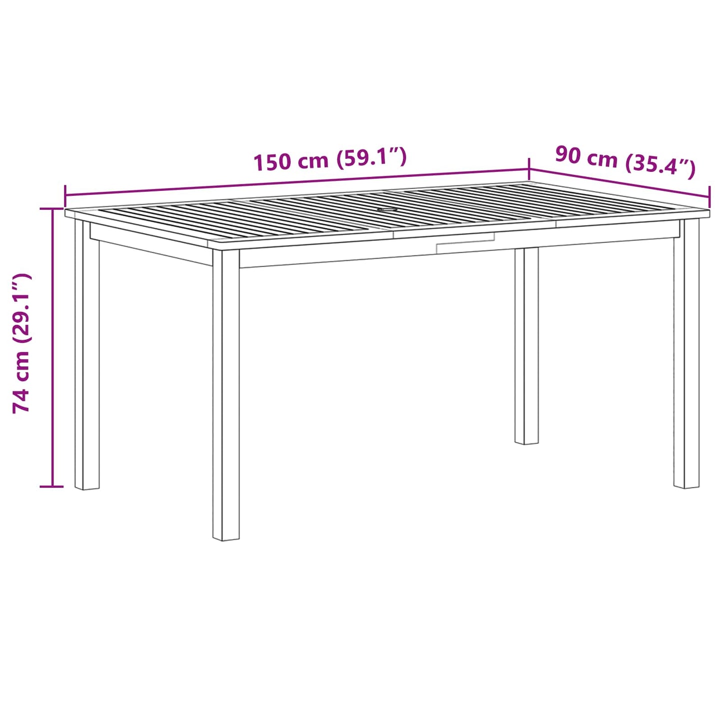 Hage Spisegruppe 7 pcs Grå Solid akasietre vidaXL