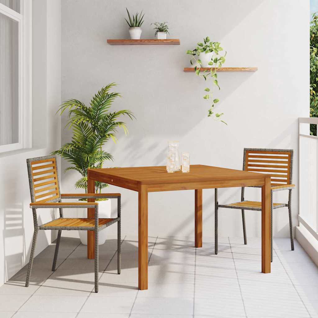 Hage Spisegruppe 3 pcs Grå Solid akasietre