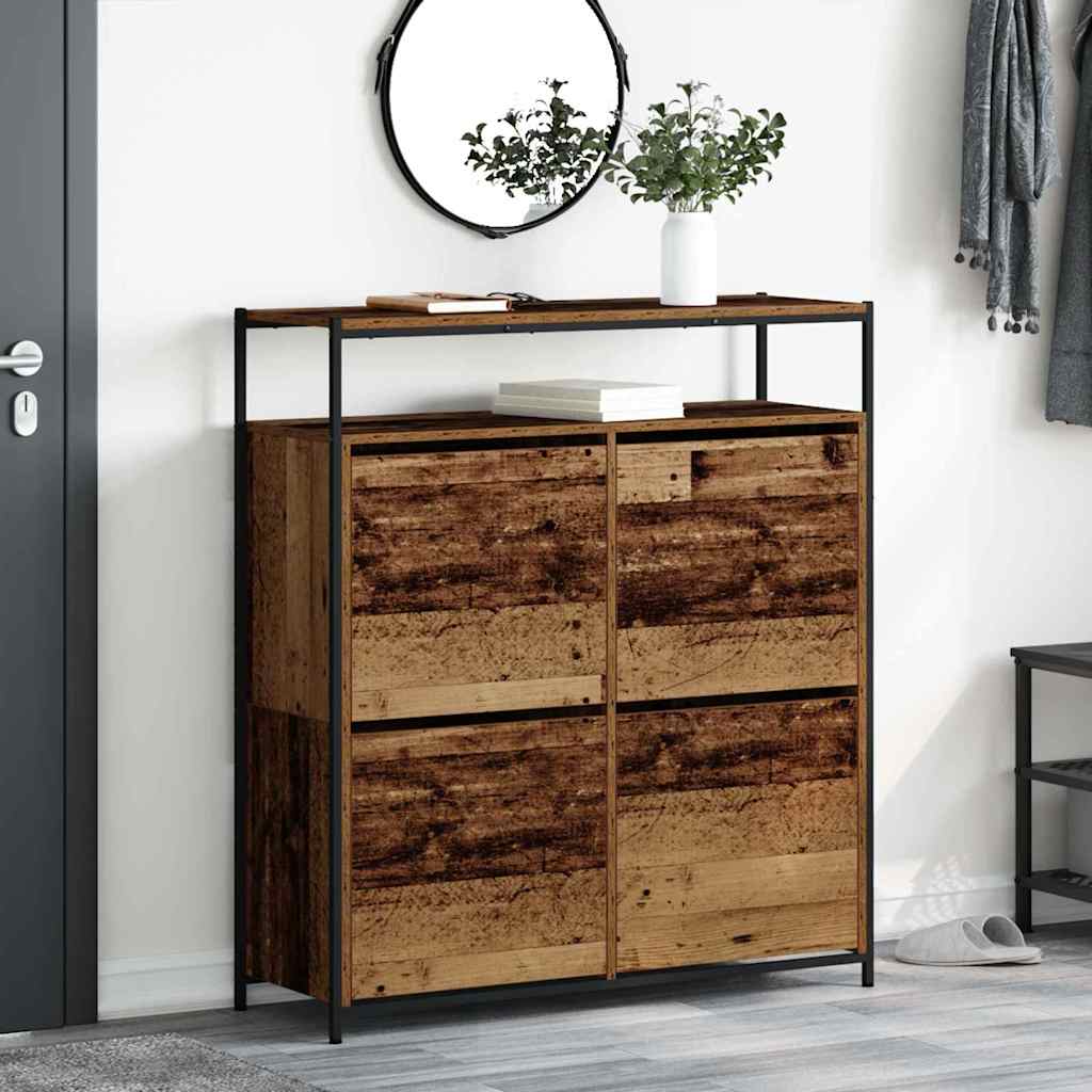 Sko Skap med hylle Gammelt tre 100 x 34 x 112 cm Konstruert tre