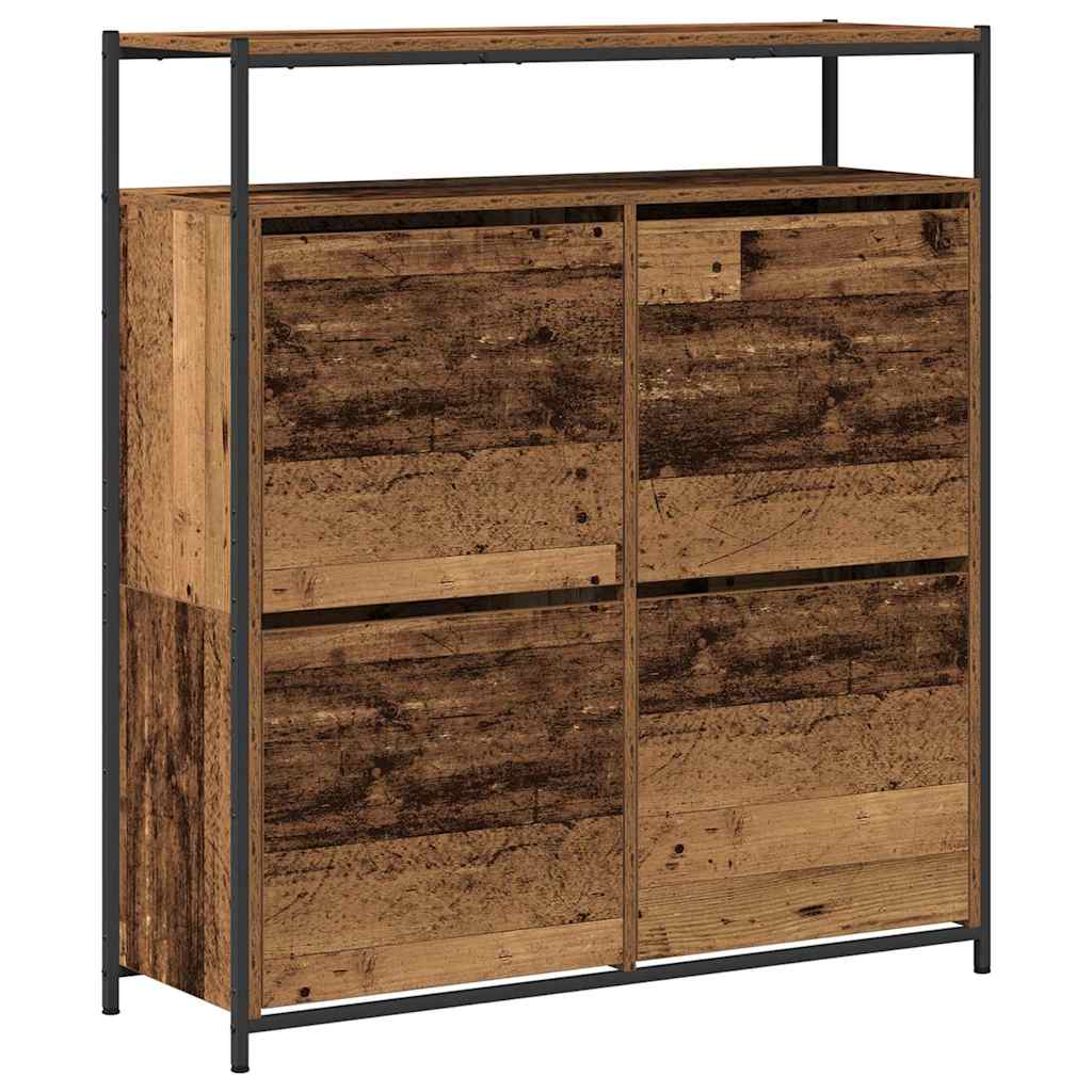 Sko Skap med hylle Gammelt tre 100 x 34 x 112 cm Konstruert tre