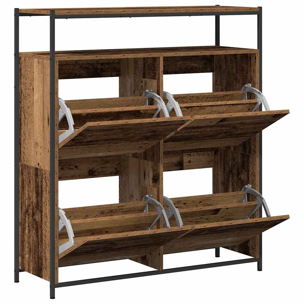 Sko Skap med hylle Gammelt tre 100 x 34 x 112 cm Konstruert tre