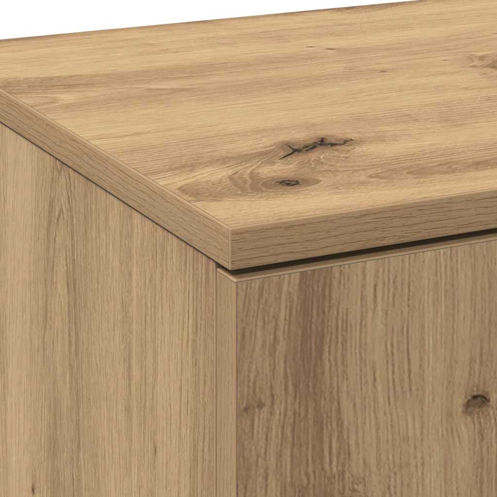 Highboard 80 x 35 x 180 cm Konstruert tre artisan eik