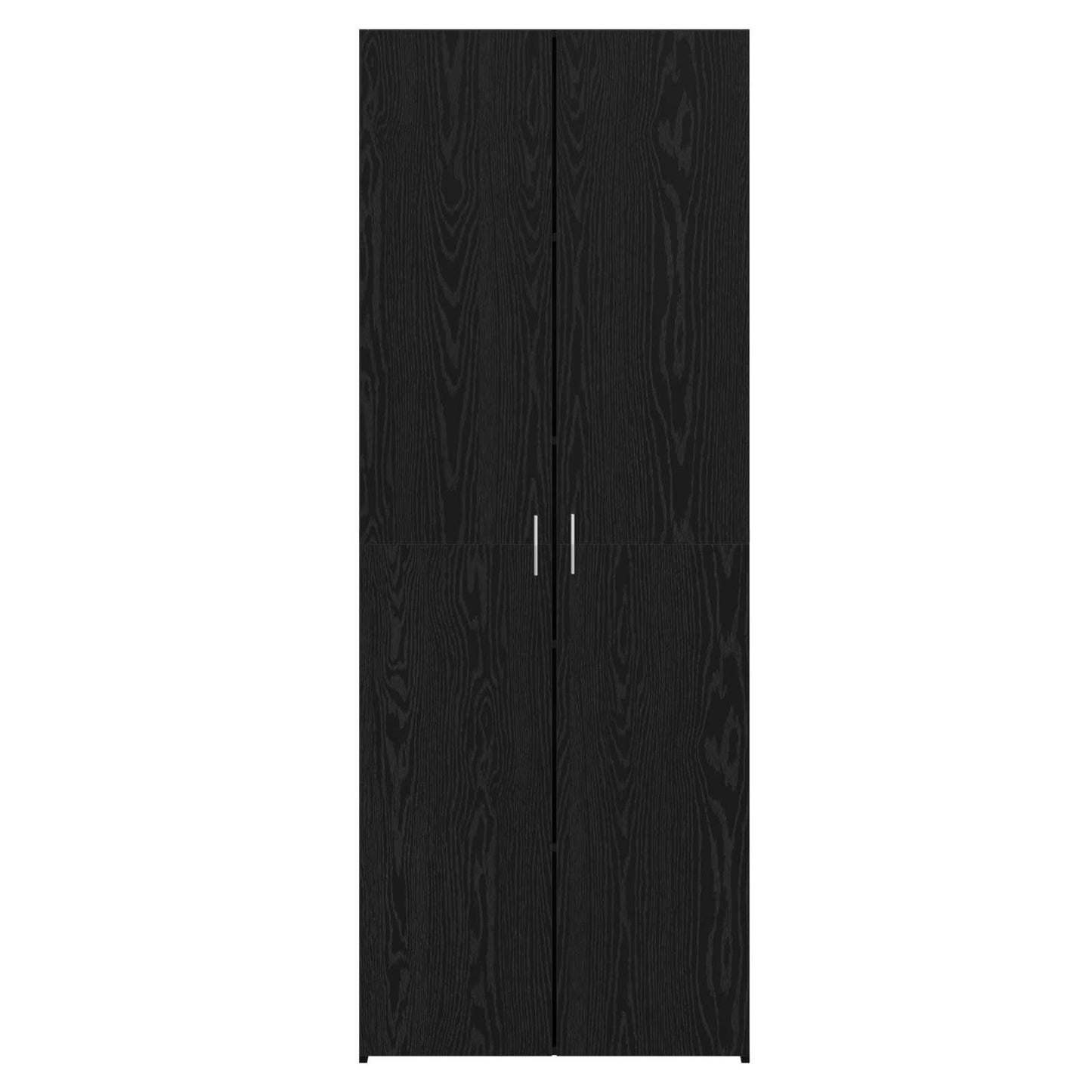 Høyskap 2 pcs Svart Eik 70 x 42,5 x 185 cm vidaXL