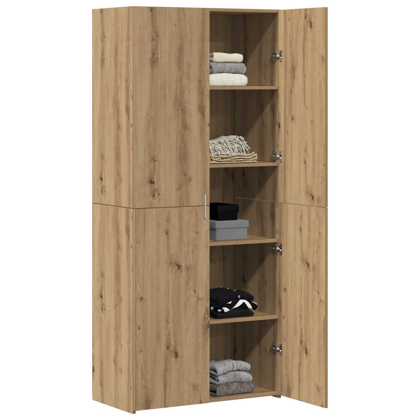 Høyskap 2 pcs Artisan Eik 80 x 42 x 185 cm vidaXL