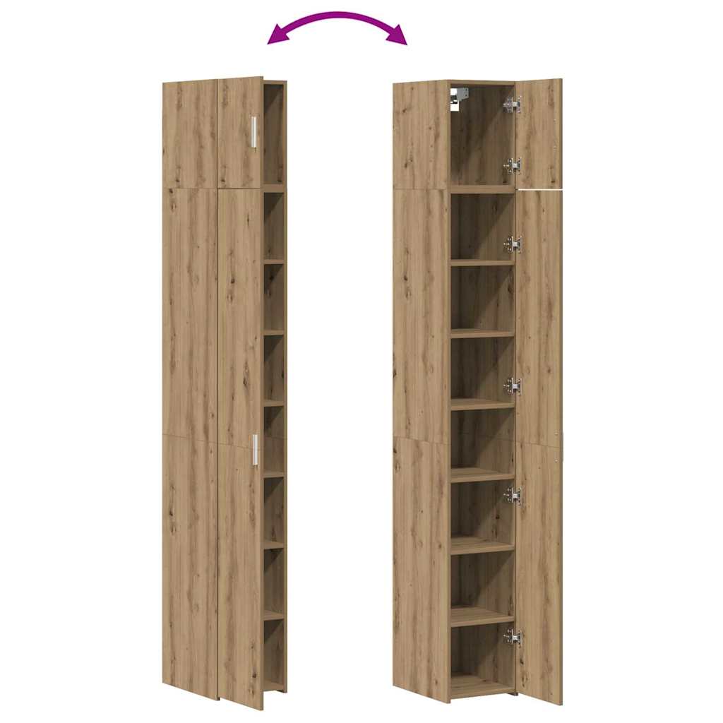 Oppbevaringsskap 3 pcs Artisan Eik 30 x 42,5 x 225 cm vidaXL