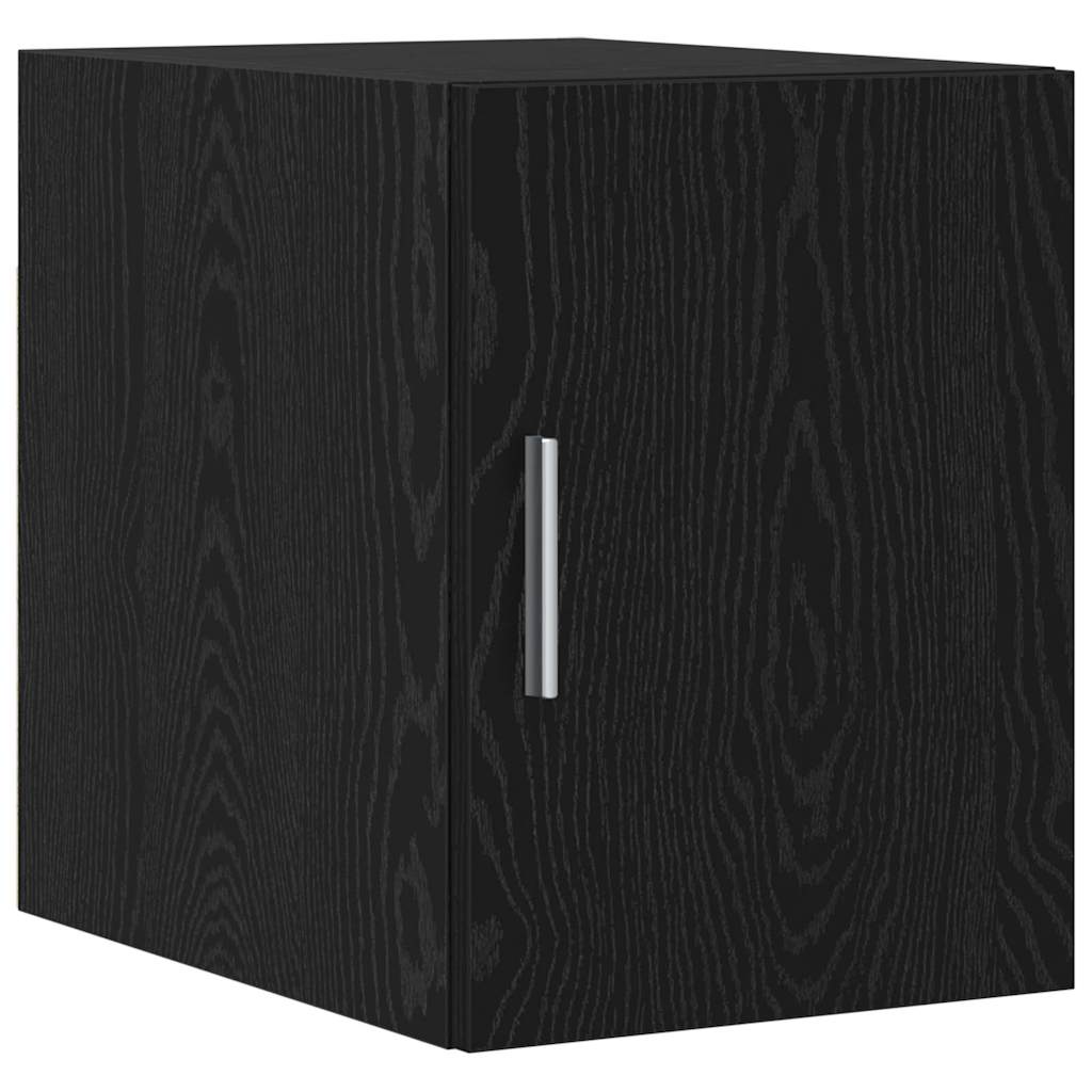 Oppbevaringsskap med skuff 2 pcs Svart Eik 30 x 42,5 x 225 cm