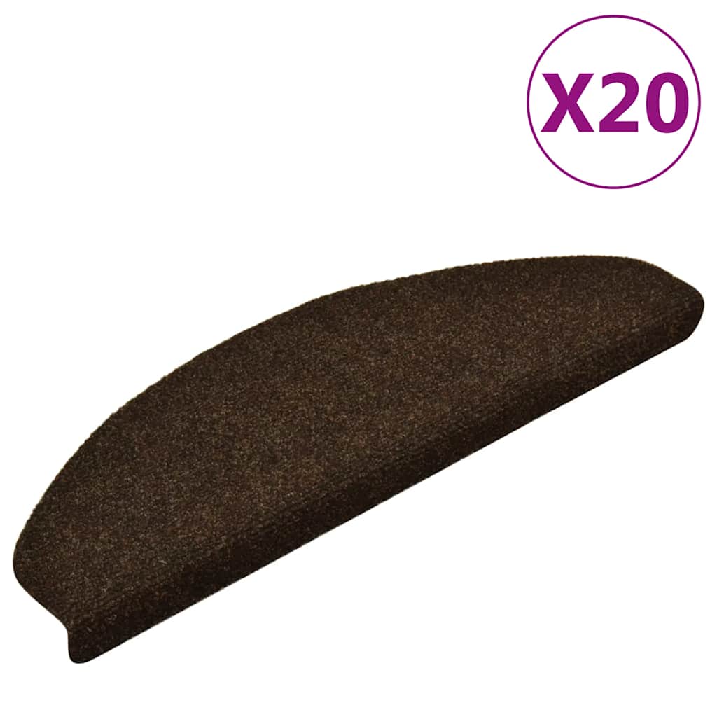 Trappematter selvklebende 20 stk 65x21x4 cm brune halvrund store